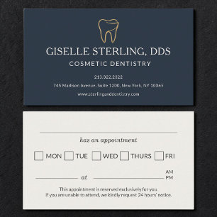 Carte De Visite Rappel de rendez-vous de dentisterie esthétique