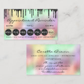 Carte De Visite Rappel de rendez-vous de maquillage de cheveux Noi (Devant / Derrière)