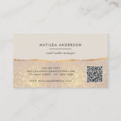 Carte De Visite Rappel de rendez-vous de Parties scintillant d'or (Dos)