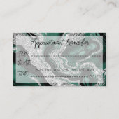 Carte De Visite Rappel de rendez-vous de soins de la peau Marbre v (Dos)