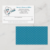 Carte De Visite Rappel de rendez-vous dentaire (Devant / Derrière)