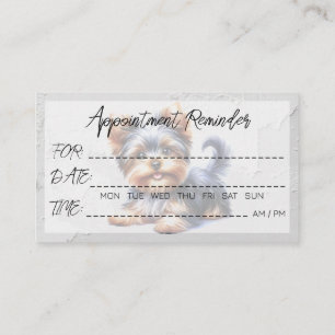 Carte De Visite Rappel de rendez-vous des vétérinaires de toiletta