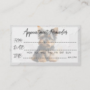 Carte De Visite Rappel de rendez-vous des vétérinaires de toiletta
