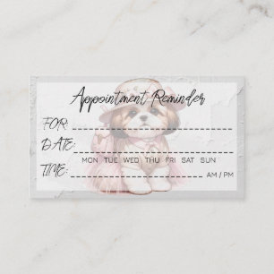 Carte De Visite Rappel de rendez-vous des vétérinaires de toiletta