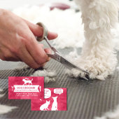 Carte De Visite Rappel de rendez-vous du fabricant de chiens roses