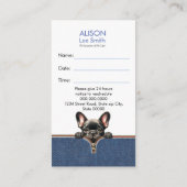 Carte De Visite Rappel de rendez-vous gardien de chèvre et soin de (Dos)