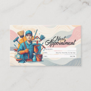 Carte De Visite Rappel de rendez-vous Ménage Entretien ménager