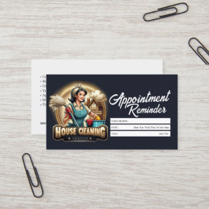 Carte De Visite Rappel de rendez-vous Ménage Entretien ménager