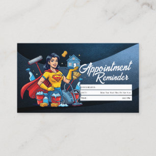Carte De Visite Rappel de rendez-vous Ménage Entretien ménager
