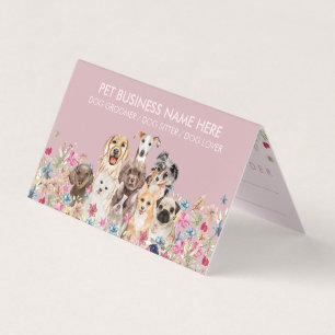 Carte De Visite Rappel de rendez-vous pour chiens Fleurs de fidéli