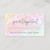 Carte De Visite Rappel de rendez-vous pour les éclaboussures d'aqu (Devant)