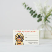 Carte De Visite Rappel de rendez-vous pour les soins aux animaux d (Debout devant)