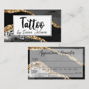 Carte De Visite Rappel de rendez-vous pour un artiste de tatouage