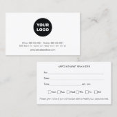 Carte De Visite Rappel de rendez-vous professionnel pour ajouter u (Devant / Derrière)