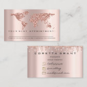 Carte De Visite Rappel de rendez-vous Word Map Trader Finances (Devant / Derrière)