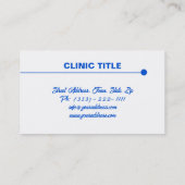 Carte De Visite Rappel dentaire simple pour dents blanches (Dos)