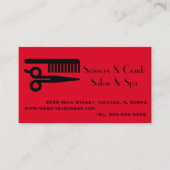 Carte De Visite Rappel professionnel du coiffeur (Devant)