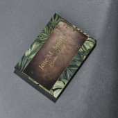 Carte De Visite Rappel Rendez-vous en cuir Vert Élégant