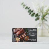 Carte De Visite Raquettes de côtes barbecues avec liens chauds (Debout devant)