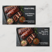 Carte De Visite Raquettes de côtes barbecues avec liens chauds (Devant / Derrière)