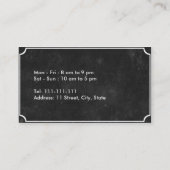 Carte De Visite Raseur-coiffeur foncé (Dos)