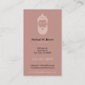 Carte De Visite Rasoir de barbier rose épilation laser (Dos)