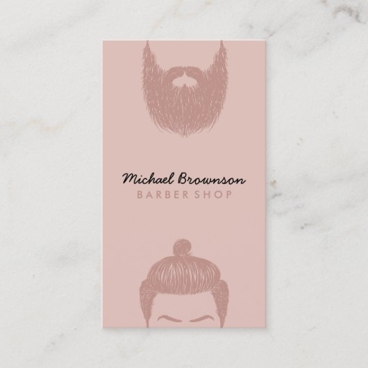Carte De Visite Rasoir de barbier rose épilation laser (Devant)