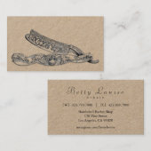 Carte De Visite Rasoir droit sterling/extra profondément naturel (Devant / Derrière)