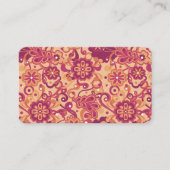Carte De Visite Raspberry Groovy Psychedelic 60s 70s Floral  (Devant)