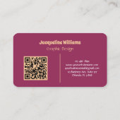 Carte De Visite Raspberry Groovy Psychedelic 60s 70s Floral  (Dos)