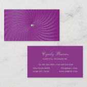 Carte de visite Raspberry Pink Shimmer Twirl (Devant / Derrière)
