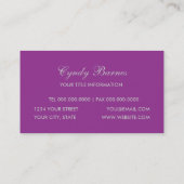 Carte de visite Raspberry Pink Shimmer Twirl (Dos)