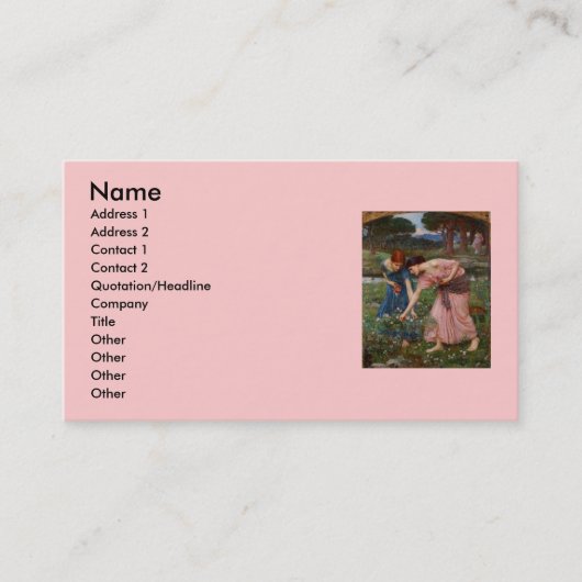 Carte De Visite Rassembler les fleurs (Devant)