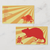 Carte De Visite Rat - affaires (Devant / Derrière)