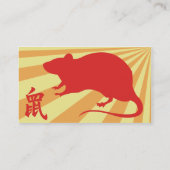 Carte De Visite Rat - affaires (Dos)