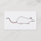 Carte De Visite Rat blanc d'animal familier albinos (Dos)
