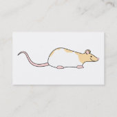 Carte De Visite Rat d'animal familier. Faon et varié à capuchon (Dos)