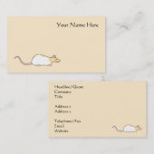 Carte De Visite Rat d'animal familier. Faon et varié à capuchon (Devant / Derrière)