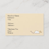 Carte De Visite Rat d'animal familier. Faon et varié à capuchon (Dos)