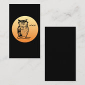 Carte De Visite Rat de bibliothèque qui qui hibou de grammaire (Devant / Derrière)