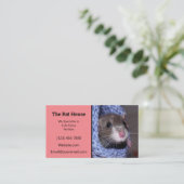 Carte De Visite Ratère d'éleveur de rats roses (Debout devant)