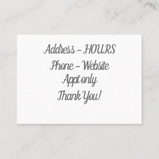 Carte De Visite Ratilac (Dos)