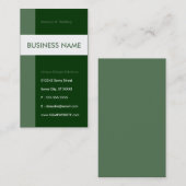 Carte De Visite rationalisation de la forêt verte (Devant / Derrière)