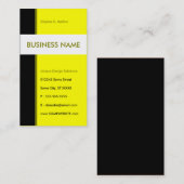 Carte De Visite rationalisation jaune (Devant / Derrière)