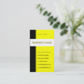 Carte De Visite rationalisation jaune (Debout devant)