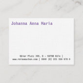 Carte De Visite Raumpflege Visitenkarten (Dos)