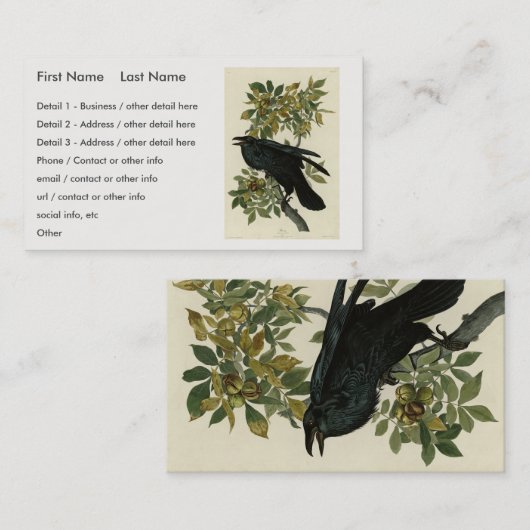 Carte De Visite Raven (Devant / Derrière)