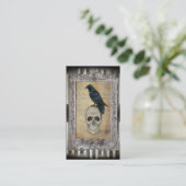 Carte De Visite Raven et crâne (Debout devant)