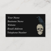 Carte De Visite Raven et crâne (Dos)