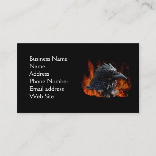 Carte de visite Raven Flames (Devant)